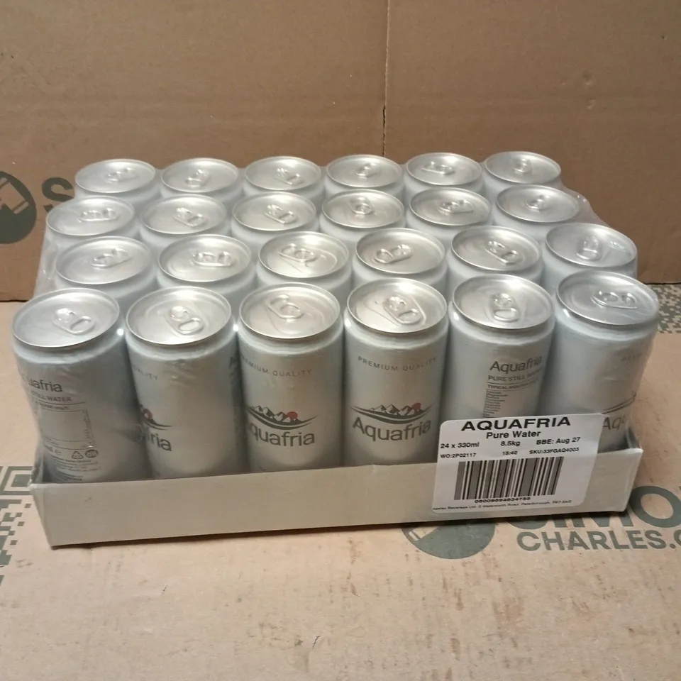 AQUAFRIA PURE WATER – 24 X 330ML CANS BULK PACK