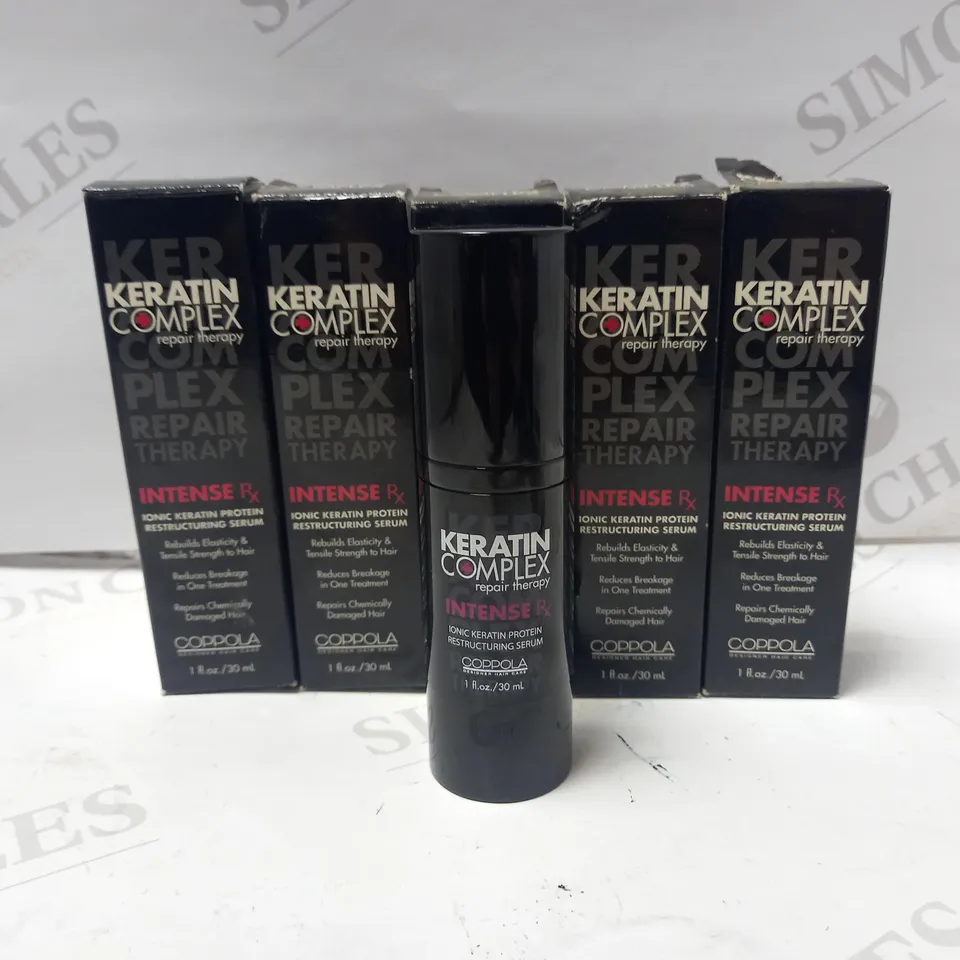 LOT OF 5 X 30ML KERATIN COMPLEX INTENSE RX IONIC KERATIN PROTEIN RESTRUCTURING SERUM