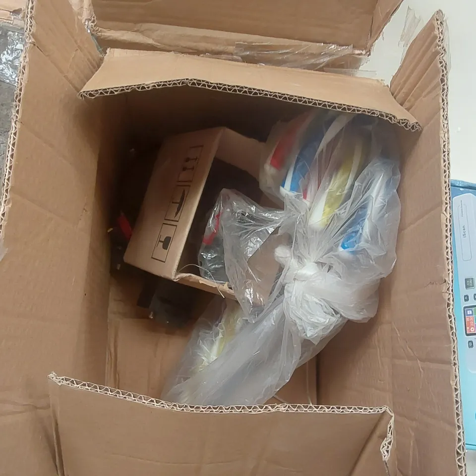 PALLET CONTAINING ASSORTED ITEMS INCLUDING: SHOWER TRAY, ISCAN PORTABLE SCANNERS, TAPE CASSETTES, HEADPHONE CASES ECT