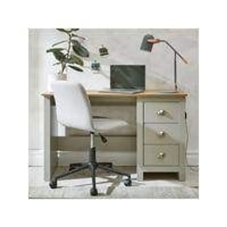 BOXED ATLANTA STUDY DESK - LIGHT GREY / OAK (1 BOX)