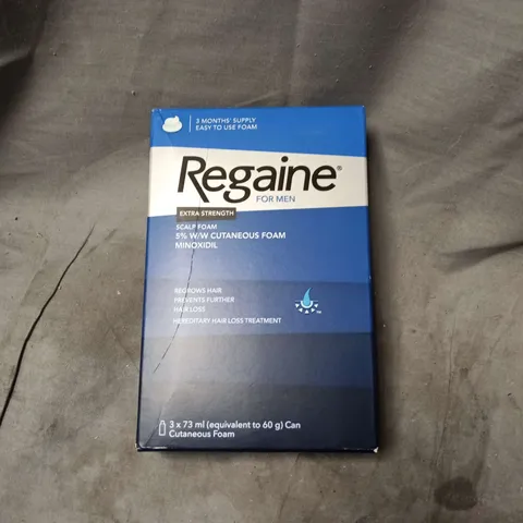 REGAINE FOR MEN EXTRA STRENGTH SCALP FOAM 5% W/W CUTANEOUS FOAM MINOXIDIL 3 X 73ML
