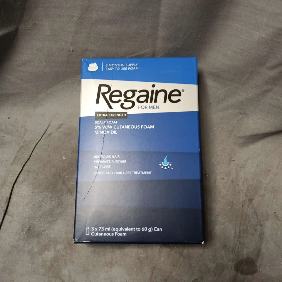REGAINE FOR MEN EXTRA STRENGTH SCALP FOAM 5% W/W CUTANEOUS FOAM MINOXIDIL 3 X 73ML