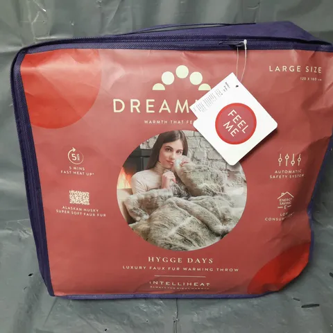 DREAMLAND HYGGE DAYS LUXURY FAUX FUR WARMING THROW (LARGE)