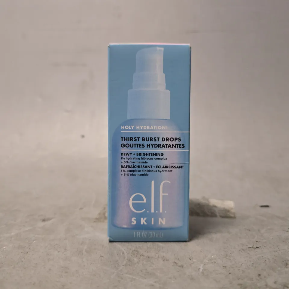 BOXED E.L.F SKIN THIRTH BURST DROPS GOUTTES HYDRATANTES 
