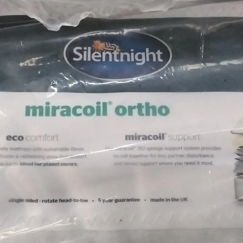 QUALITY BAGGED SILENTNIGHT MIRACOIL ORTHO 4'6" MATTRESS