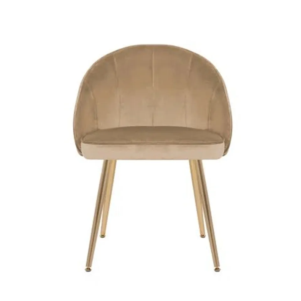 PORTHOS UPHOLSTERED DINING CHAIR IN CHAMPAGNE COLOUR