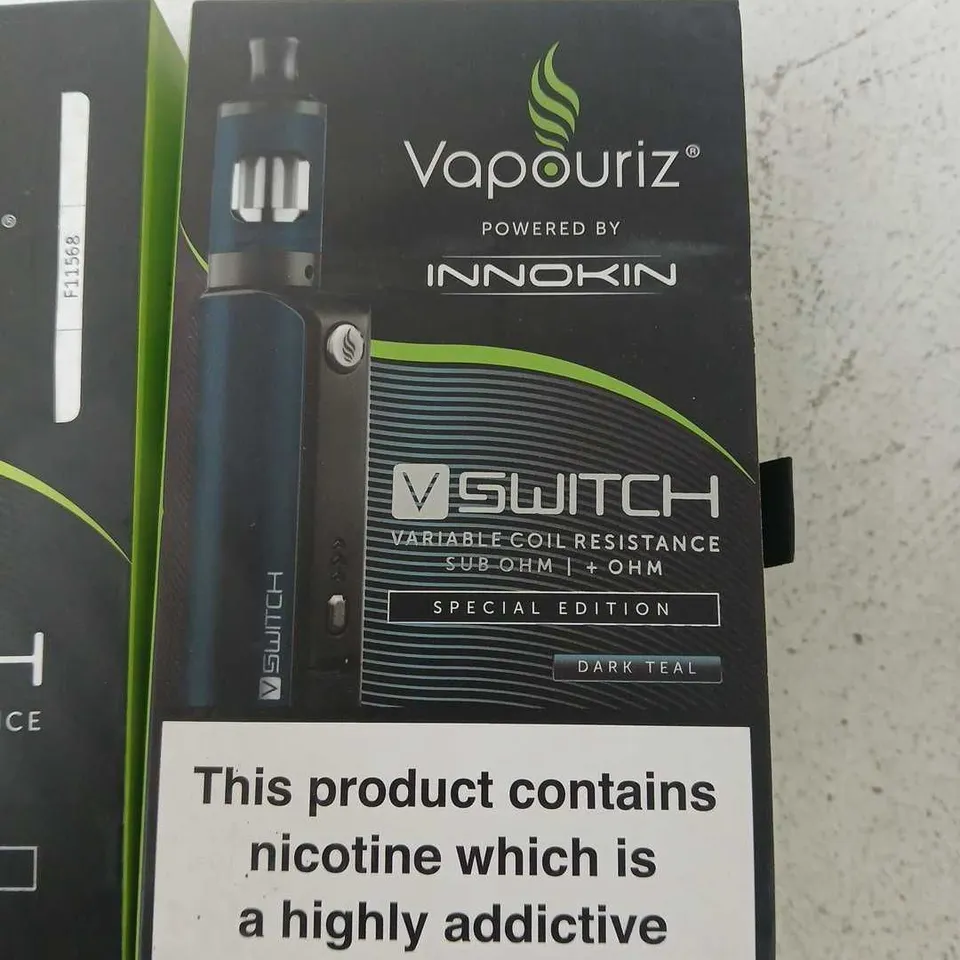 BOX OF APPROXIMATELY 35 ASSORTED E-CIGARETTES AND COMPONENTS TO INCLUDE: ASSORTED VAPOURIZ DEVICE KITS 