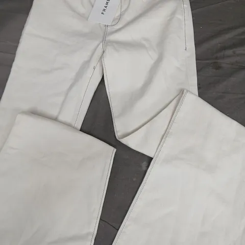 FRAME LE HIGH FLARE HIGH RISE JEANS IN WHITE - 28