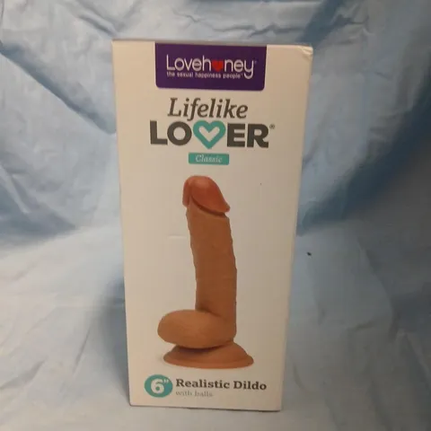 LOVEHONEY LIFELIKE LOVER CLASSIC 6IN REALISTIC DILDO