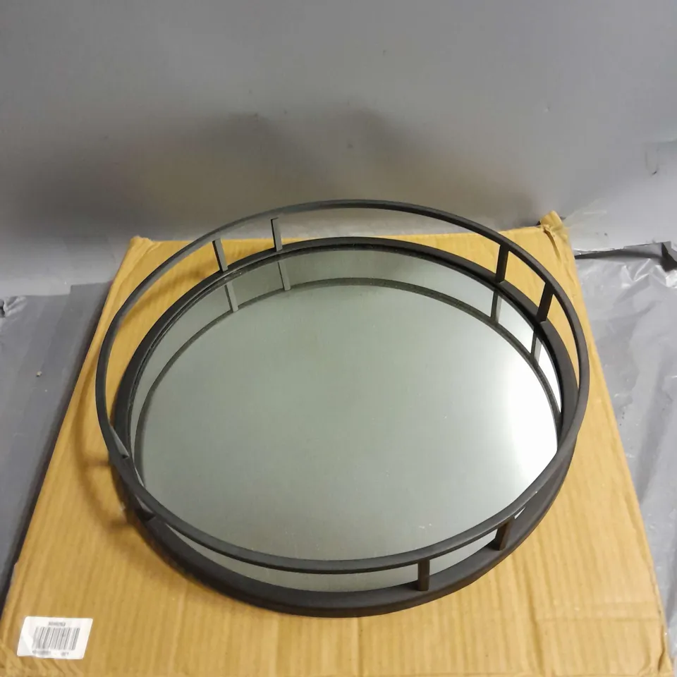 JOHN LEWIS SERVING TRAY IN BLACK MIRROR 35CM