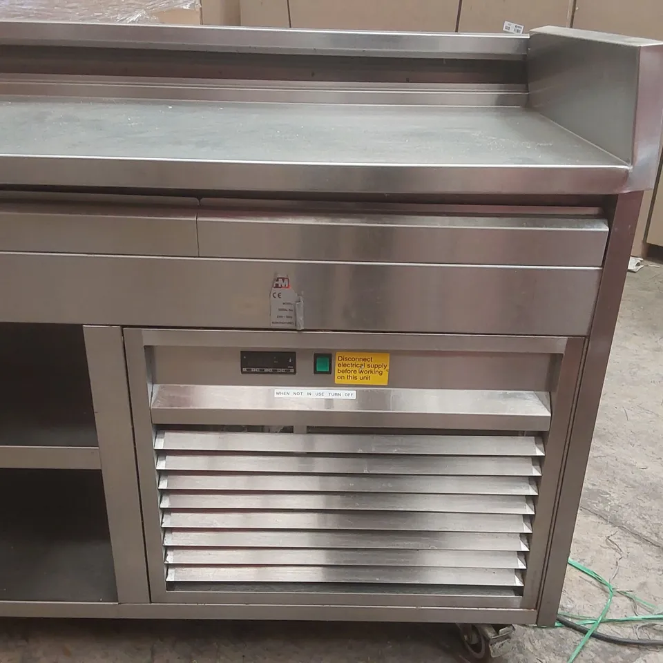 COMMERCIAL TEMPERATURE CONTROLLED FOOD CABINET WITH PREP COUNTER