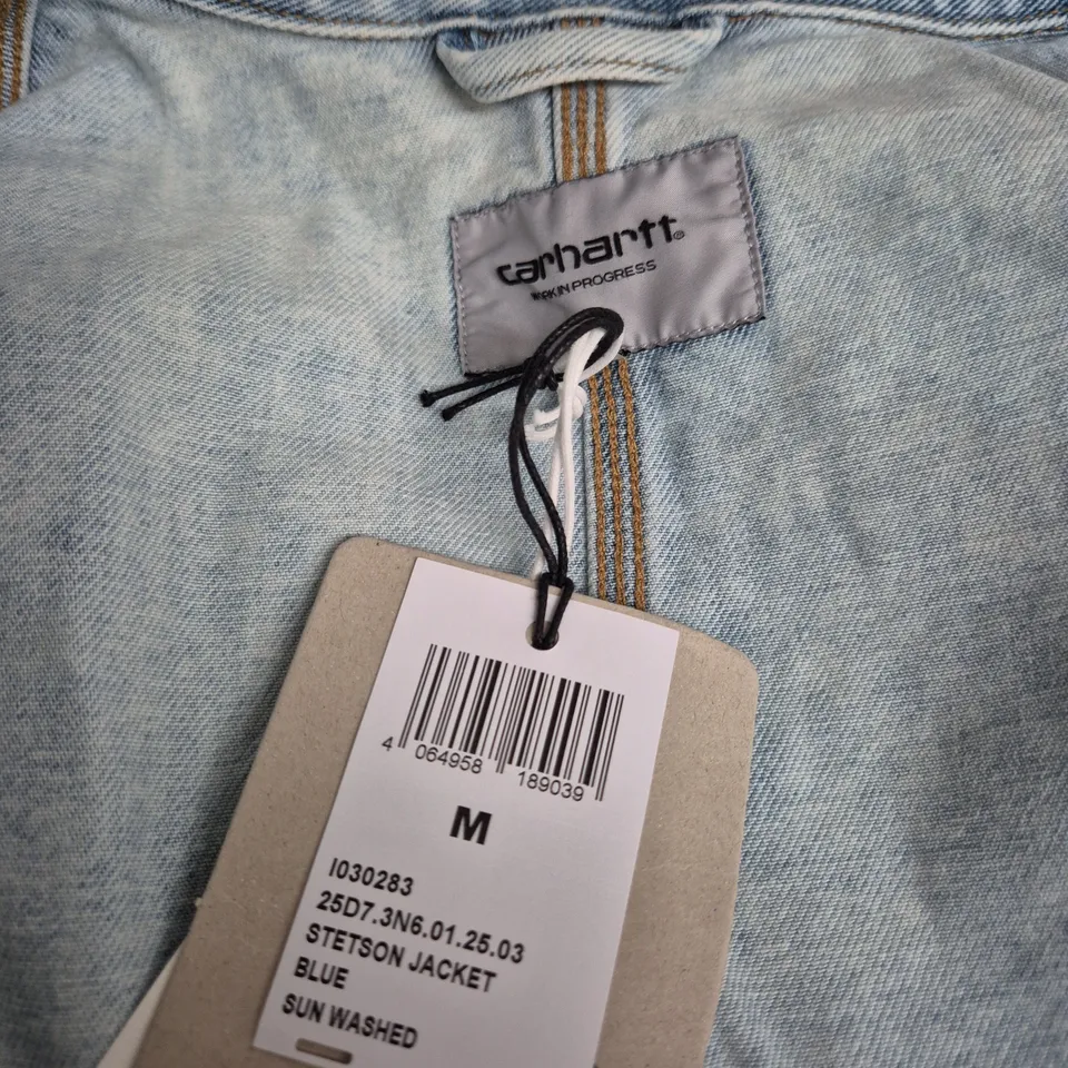 CARHARTT STETSON DENIM JACKET – SUN WASHED BLUE – SIZE M