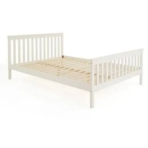 BOXED DAWSON SINGLE SIZE WOODEN BED FRAME - WHITE (1 BOX)