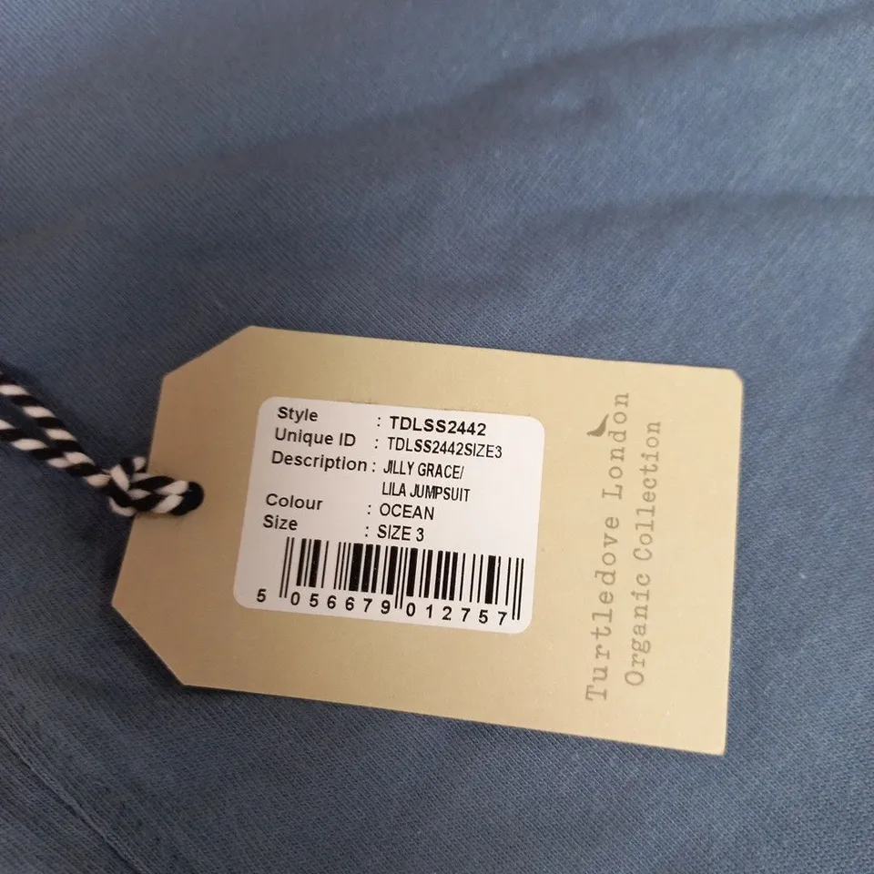 TURTLEDOVE LONDON LILLY GRACE / LILA JUMPSUIT – OCEAN, UK SIZE 3