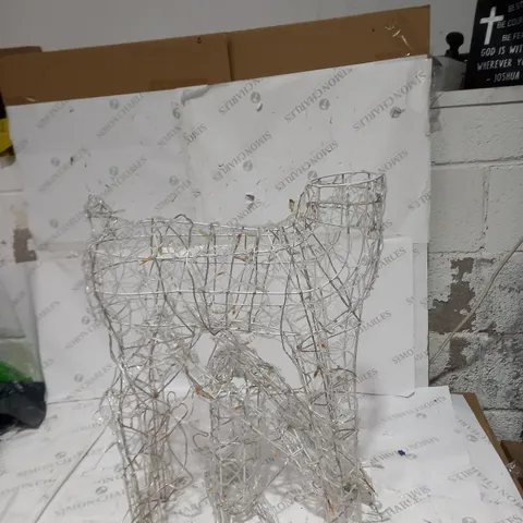 BOXED OUTDOOR LIGHT UP REINDEER DECORATION