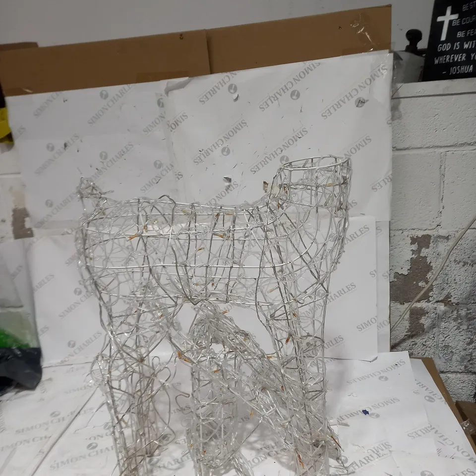 BOXED OUTDOOR LIGHT UP REINDEER DECORATION