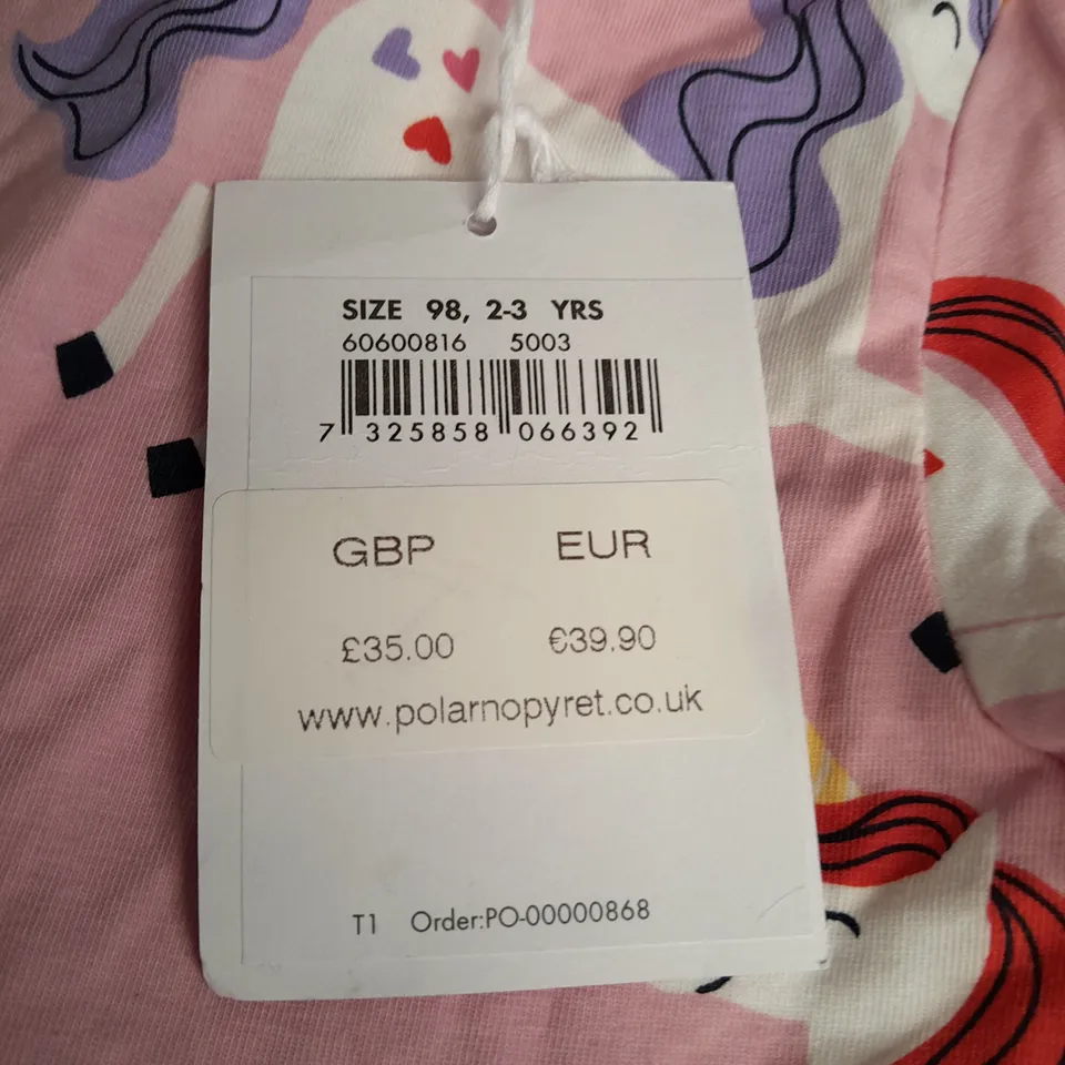 POLARN O. PYRET UNICORN THEMED KIDS DRESS - 2/3 YRS