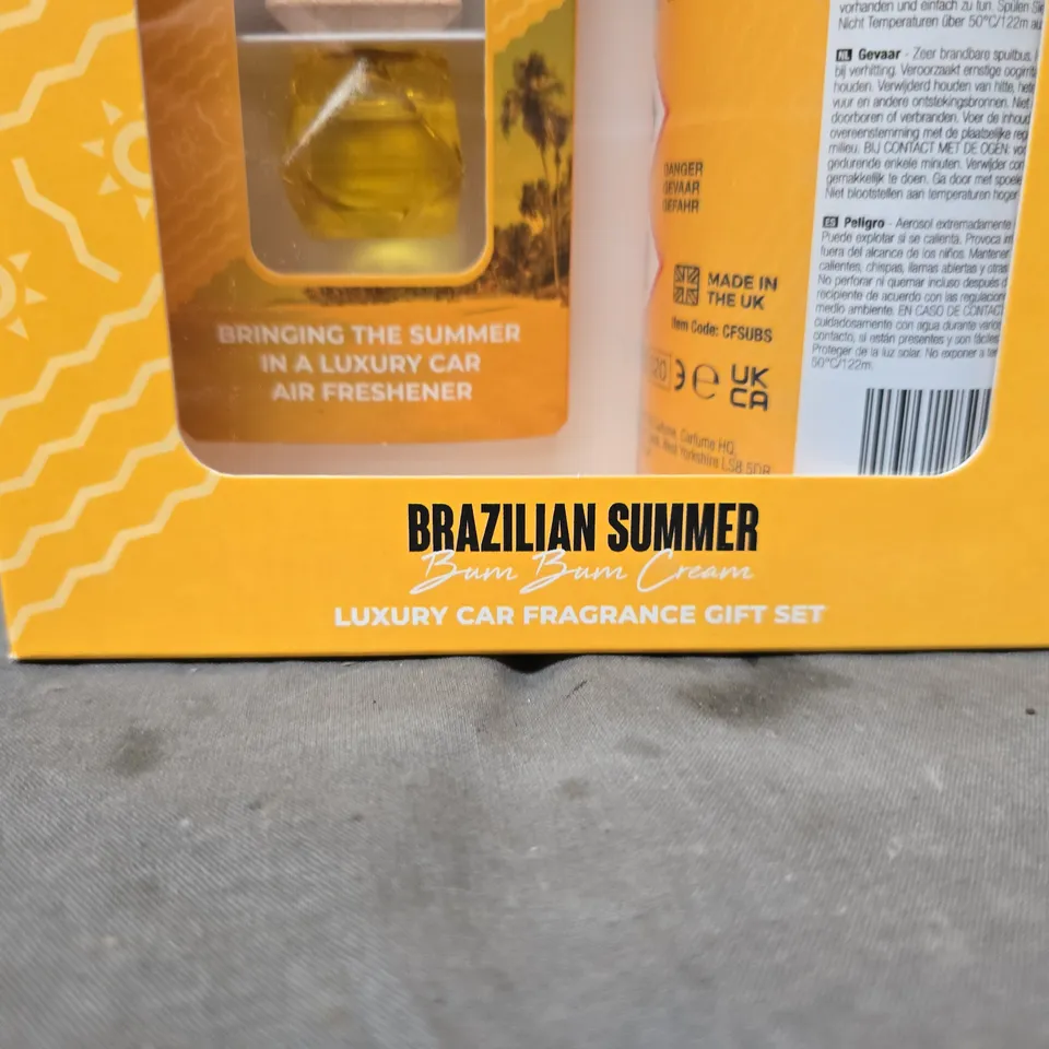 BOXED AND SEALED CARFUME BRAZILIAN SUMMER LUXURY CAR FRAGRANCE GIFT SET