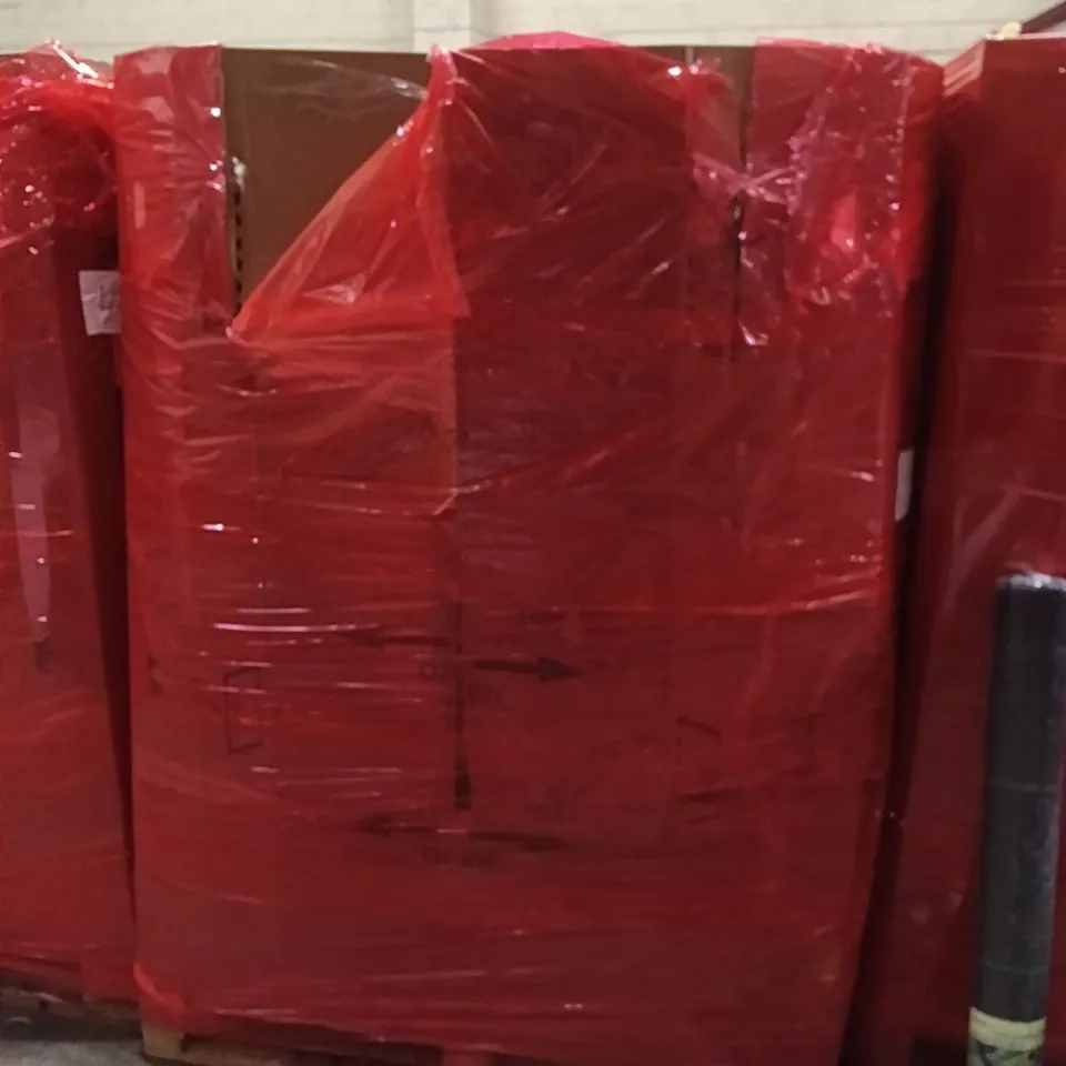 PALLET OF ASSORTED ITEMS INCLUDING - ARTIFICIAL PLANTS, WEED CONTROL BARRIER, UNDER ARMOUR BAG 