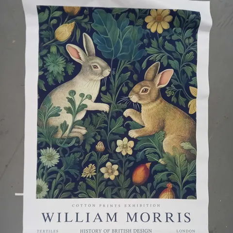 WILLIAM MORRIS RABBITS ART PRINT