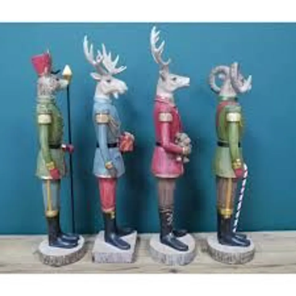 BRAND NEW BOXED HOMESDIRECT365 SET OF 4 ANIMAL FIGURINES