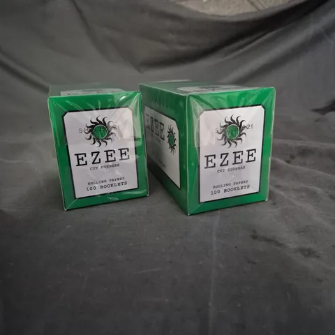 SEALED EZEE CUT CORNERS ROLLING PAPERS – 2 X 100 BOOKLETS (GREEN PACK)
