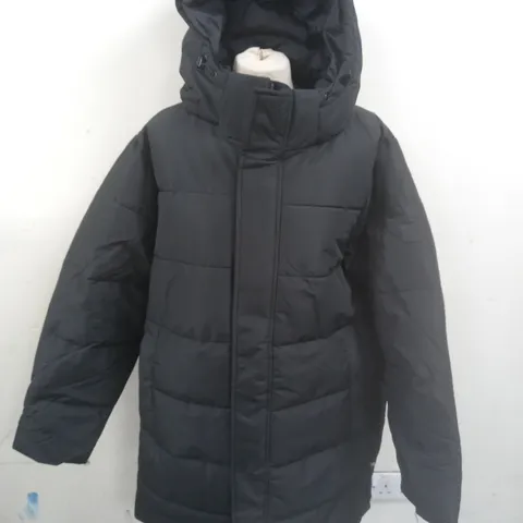 ONLY & SONS HOODED PADDED BLACK COAT - XXL