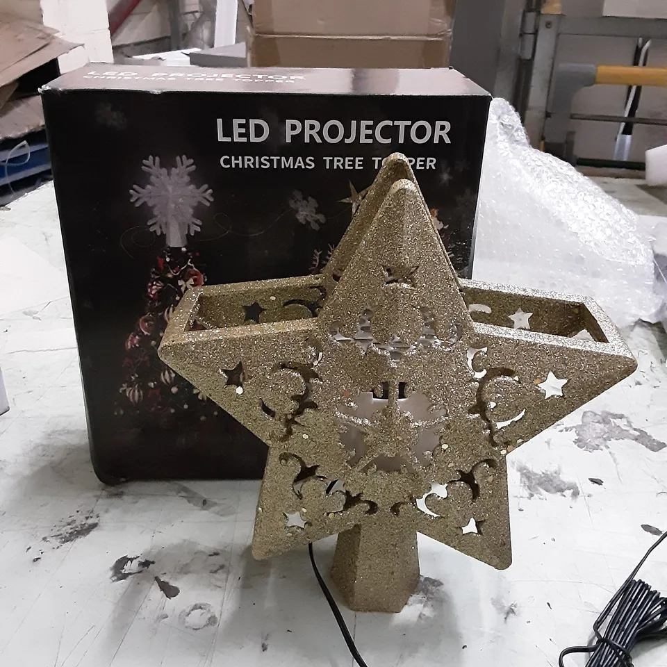 BOXED DESIGNER LED PROJECTOR CHRISTMAS TREE TOPPER