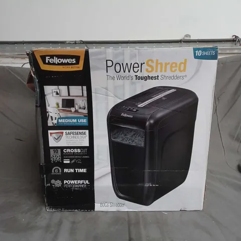 BOXED FELLOWES POWERSHRED 60CS PAPER SHREDDER IN BLACK