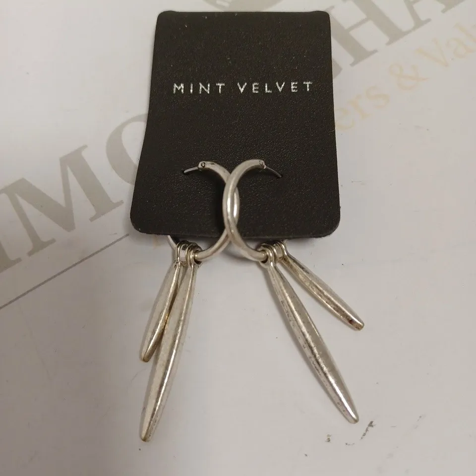 MINT VELVET SILVER EFFECT DANGLE EARRINGS