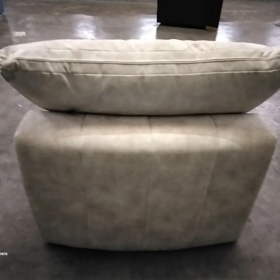 QUALITY DESIGNER WESTBRIDGE ARMLESS UNIT IVORY PLUSH FABRIC
