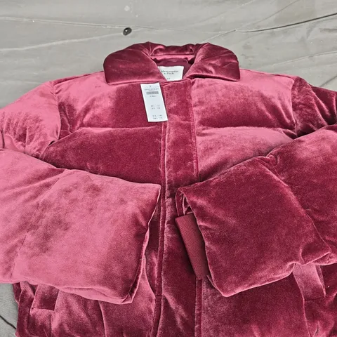 ABERCROMBIE AND FITCH SUEDE PADDED COAT - SIZE XS