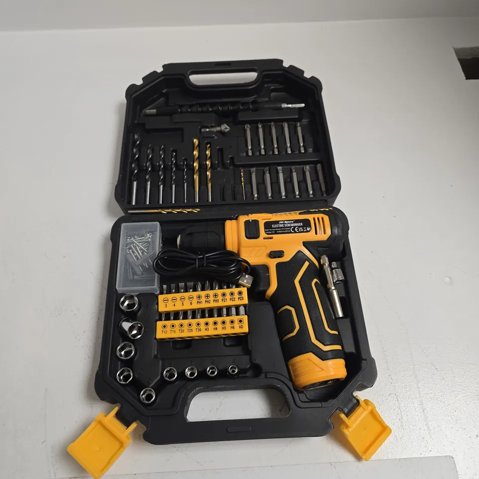 CORDLESS DRILL/DRIVER SET WITH BITS – ORANGE & BLACK