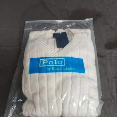 POLO RALPH LAUREN V-NECK KNITTED SWEATER SIZE S 