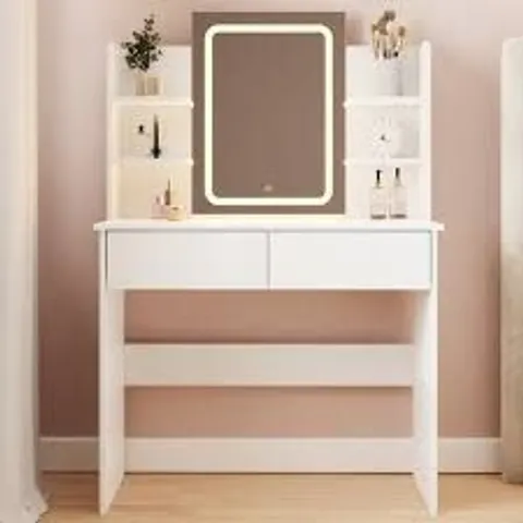 BOXED SADIE LED DRESSING TABLE - WHITE (1 BOX)
