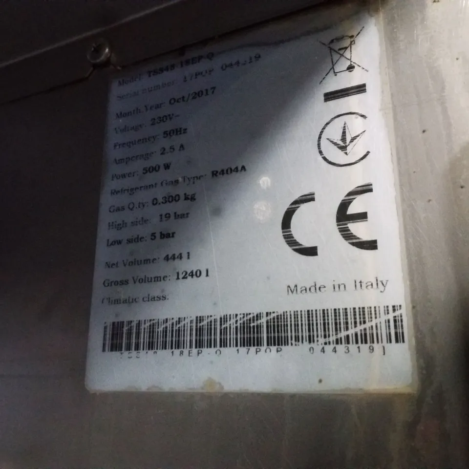 DESMON TSS48-18EP DUAL-COMPARTMENT COMMERCIAL REFRIGERATED PREP TABLE