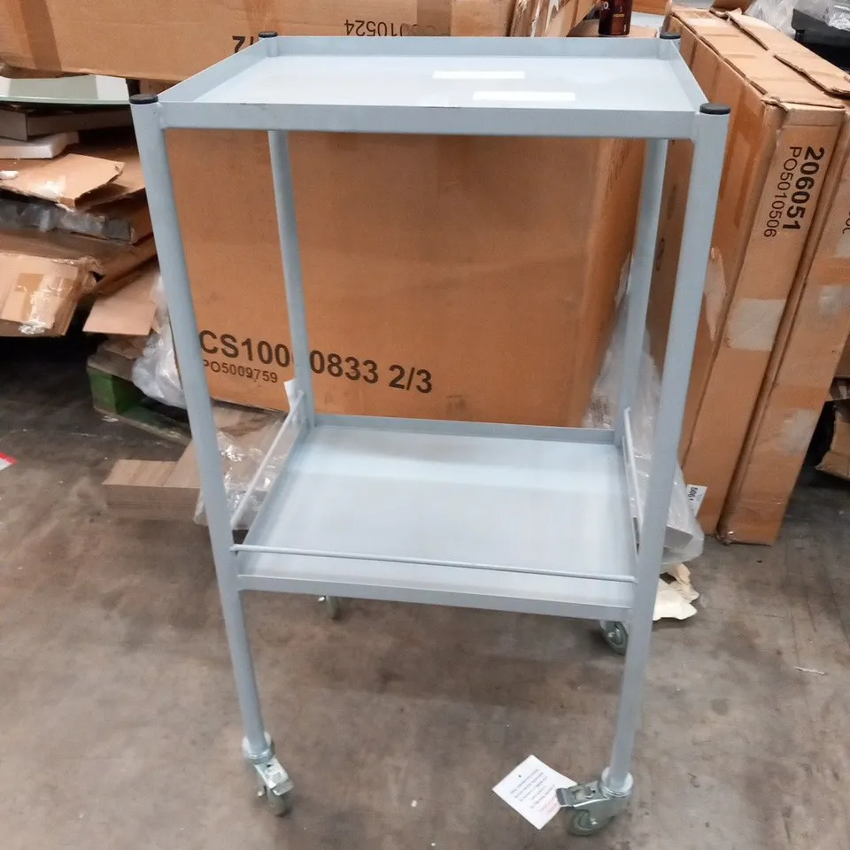 TWO TIER METAL MOBILE EQUIPMENT TROLLEY