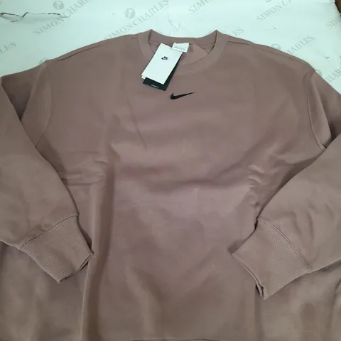NIKE OVERSIZED FIT MAROON CREW NECK - LARGE