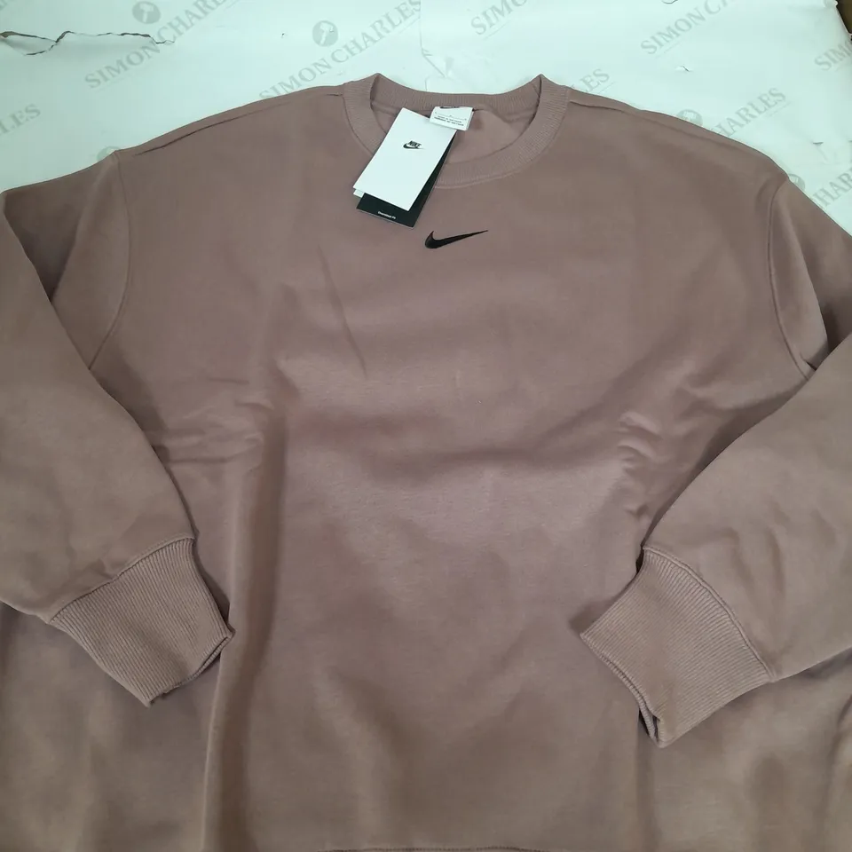 NIKE OVERSIZED FIT MAROON CREW NECK - LARGE