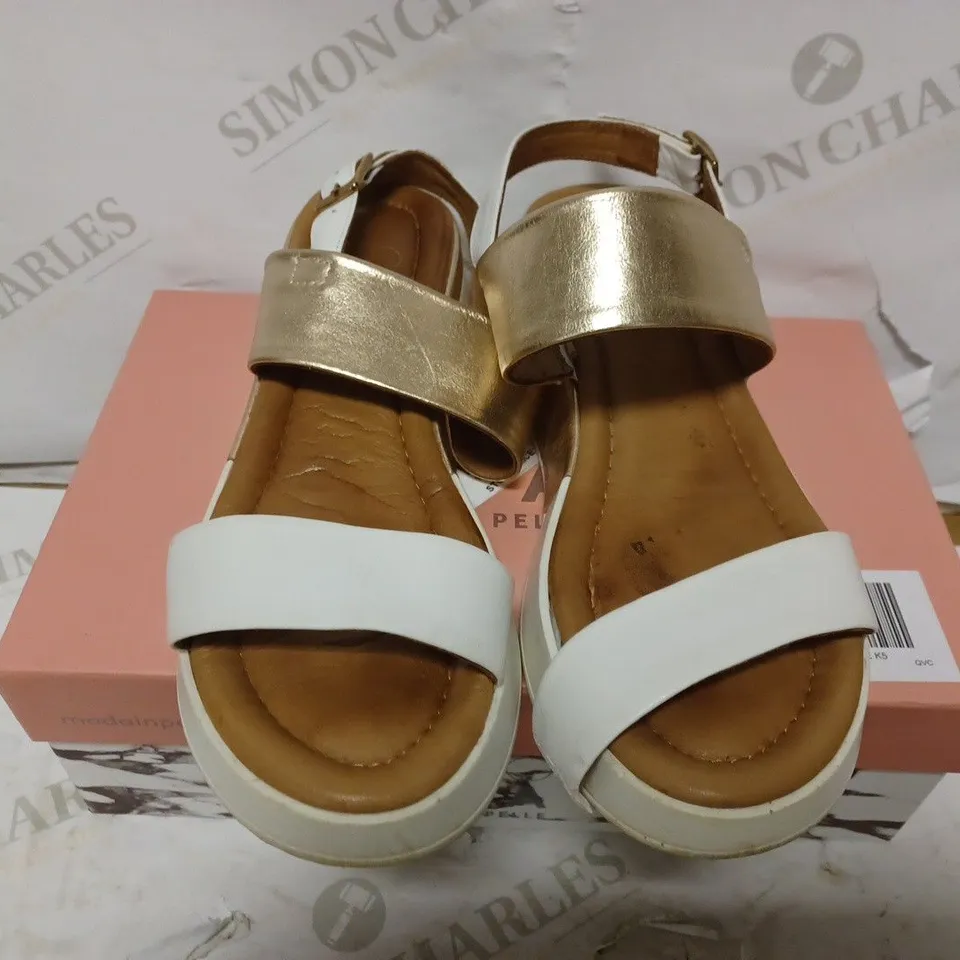MODA IN PELLE ORAILIYA SANDAL SIZE 38 WHITE/GOLD