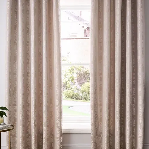 CATHERINE LANSFIELD DAMASK JACQUARD CURTAINS 66X72 INCH