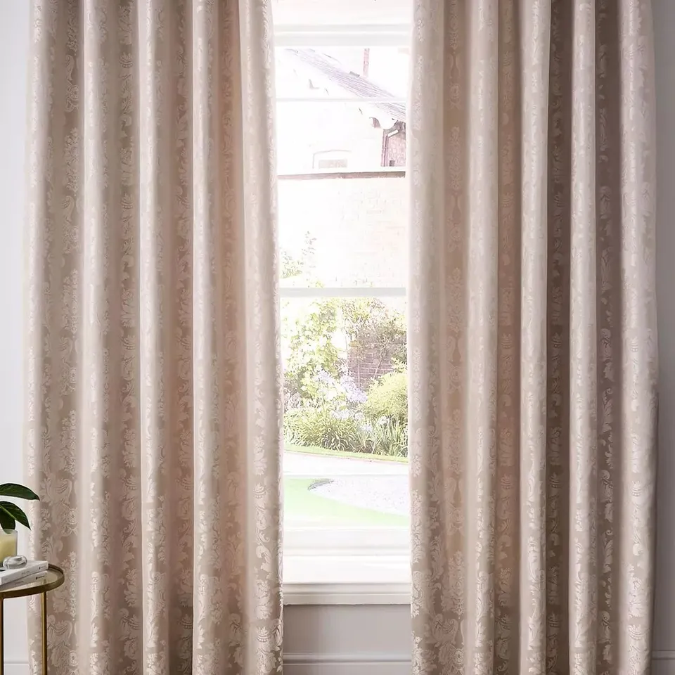 CATHERINE LANSFIELD DAMASK JACQUARD CURTAINS 66X72 INCH