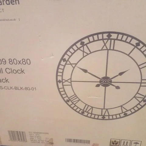 BOXED ELIENOR IRON WALL CLOCK (1 BOX)