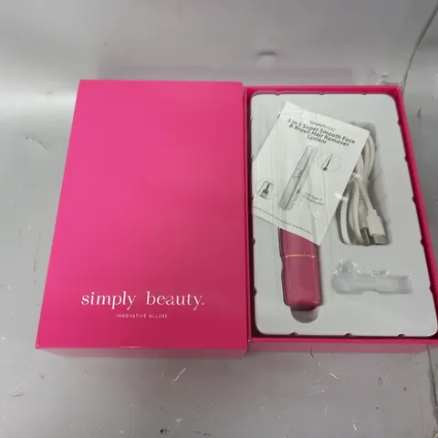 SIMPLY BEAUTY 2 IN 1 SUPER SMOOTH FACE & BROWS HAIR REMOVER, FUCHSIA