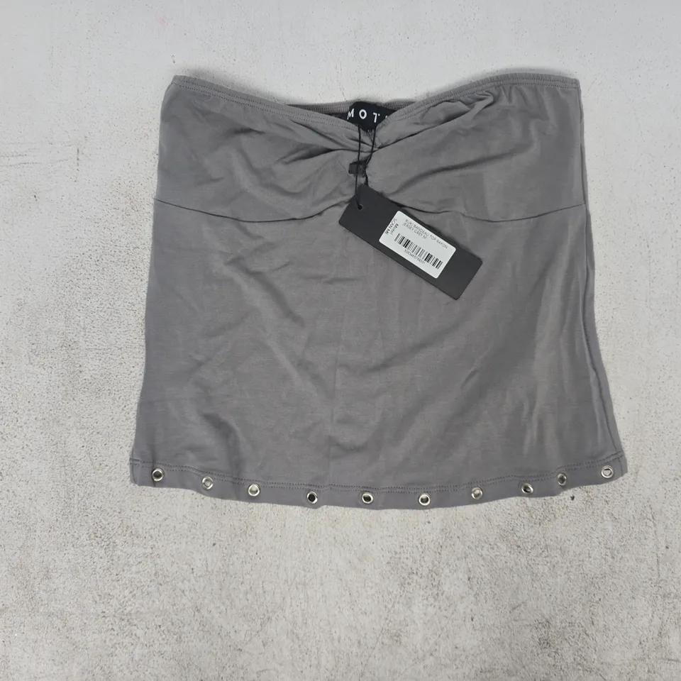 MOTEL RUKI BANDEAU TOP RAYON JERSEY GREY SIZE MEDIUM