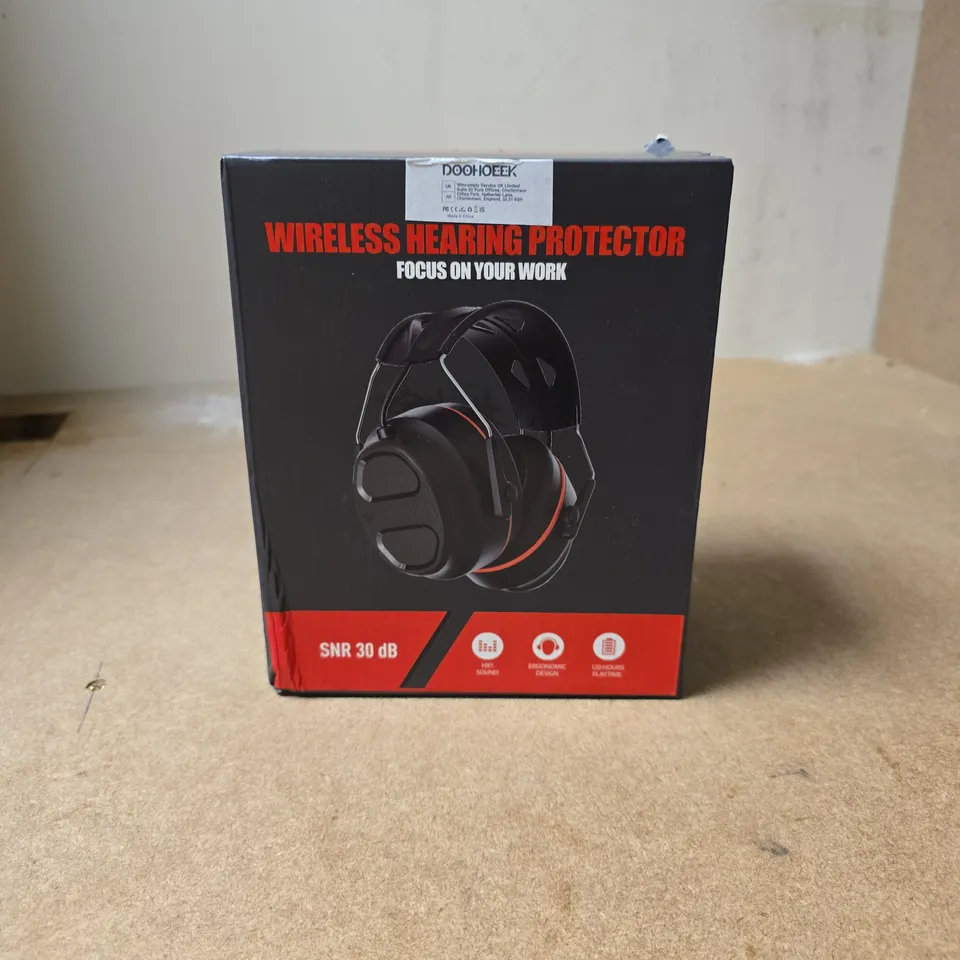 WIRELESS HEARING PROTECTOR HEADPHONES – BOXED 