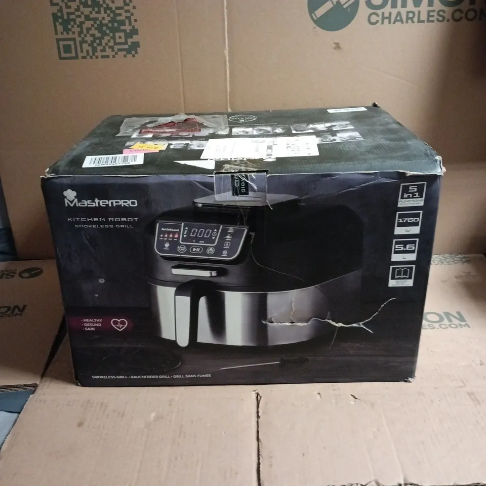 MASTERPRO KITCHEN ROBOT SMOKELESS GRILL 5.6L BOXED