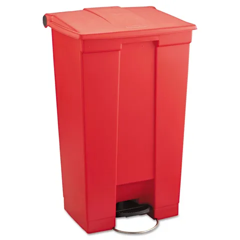BOXED RUBBERMAID? COMMERCIAL INDOOR UTILITY STEP-ON WASTE CONTAINER, RECTANGULAR, PLAS