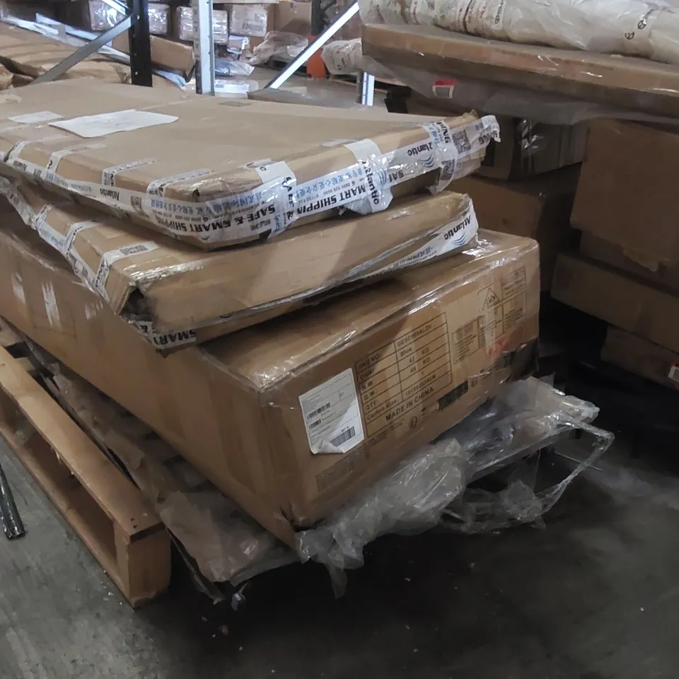 PALLET OF ASSORTED FURNITURE PARTS ECT