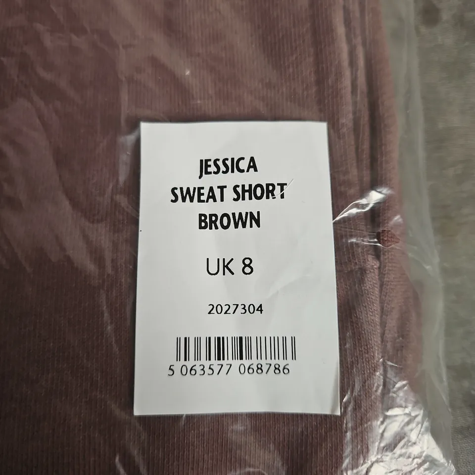 JESSICA SWEAT SHORTS – BROWN, UK 8